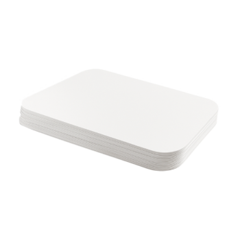 White Paperboard Lids for Foil Containers