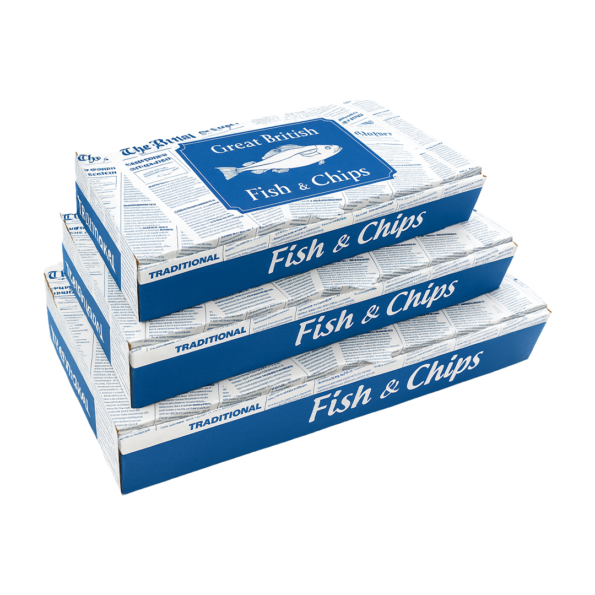 Fish & Chips Boxes Cartoon